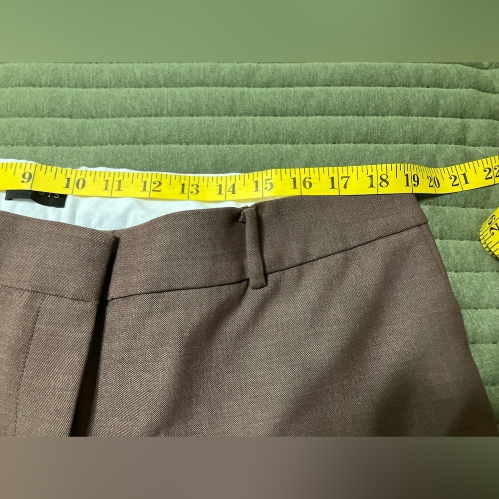 TALBOTS HAMPSHIRE STRAIGHT ANKLE PANT - CURVY FIT color Deepest Chocolate - Picture 8 of 10